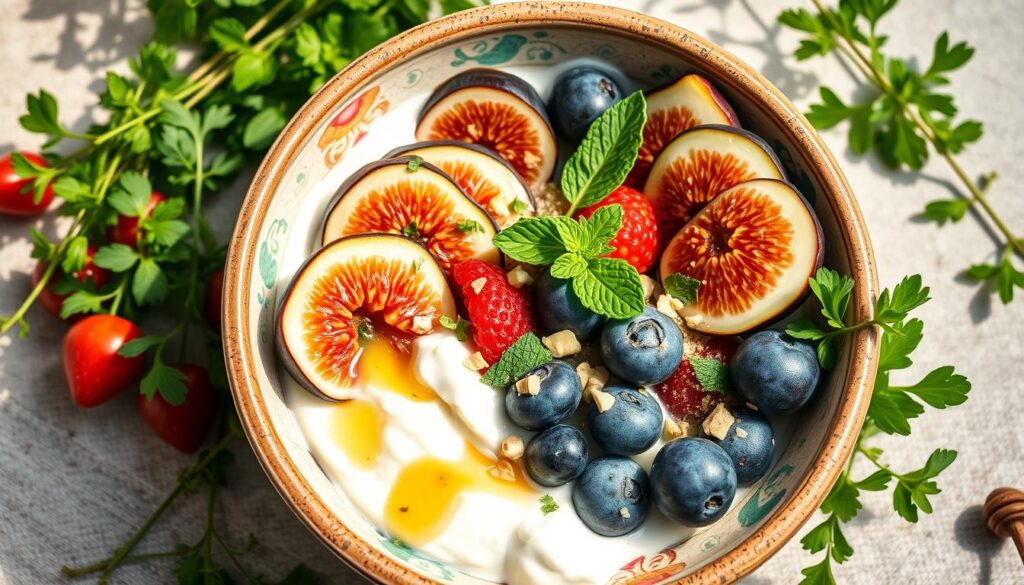 Mediterranean flavors breakfast bowl